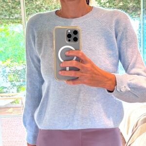 Sezane Louisa Jumper in blue sky. Size M but runs small